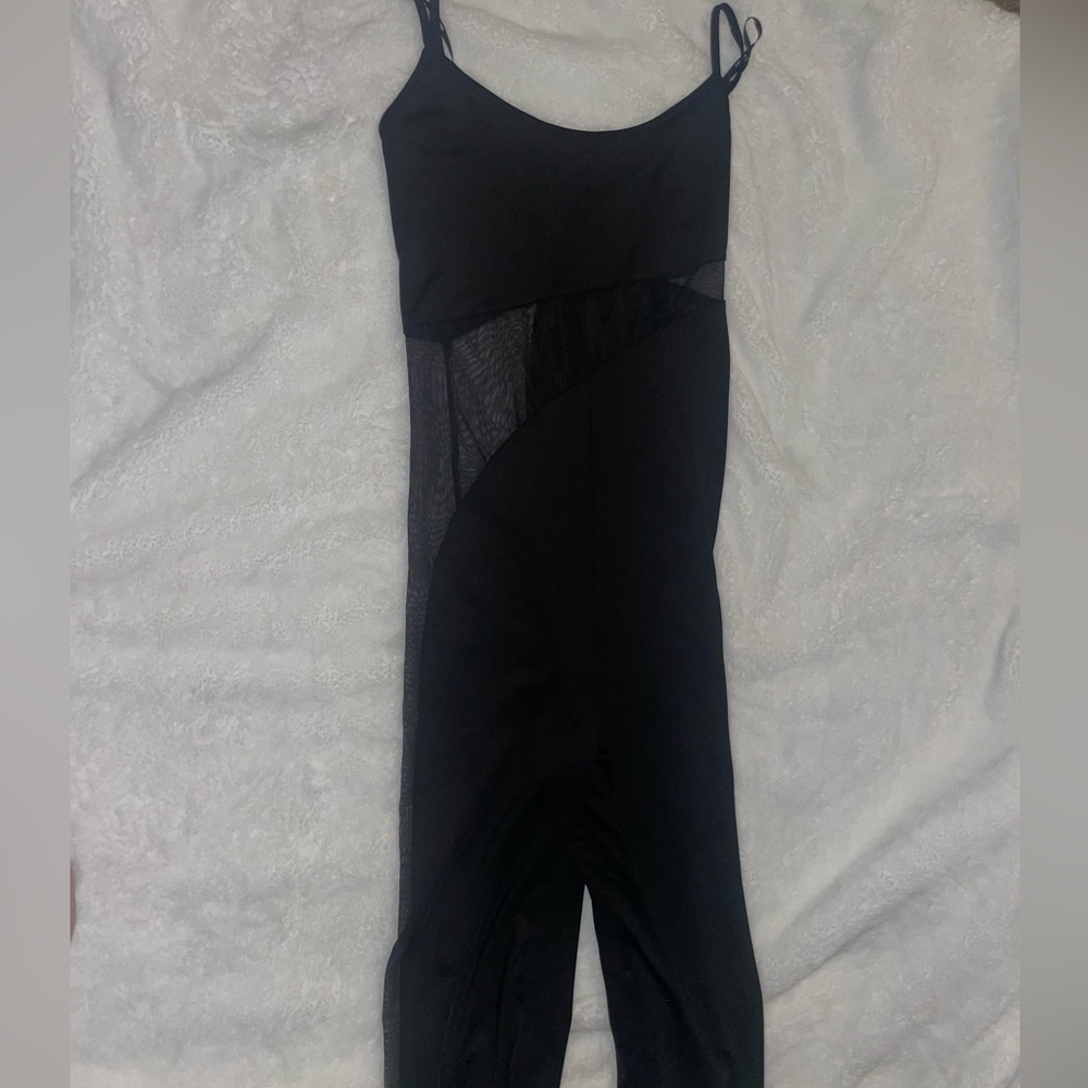 Black Mesh Side Jumpsuit 🖤
